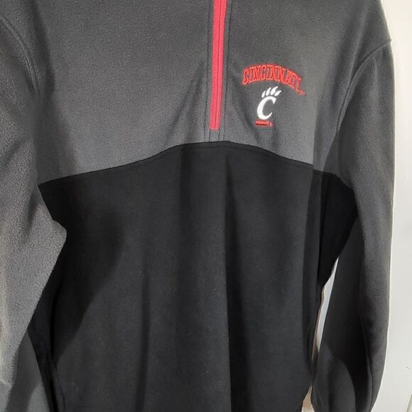 Cincinnati Bearcats Men's Black  & Gray Fleece Pullover - Picture 3 of 5
